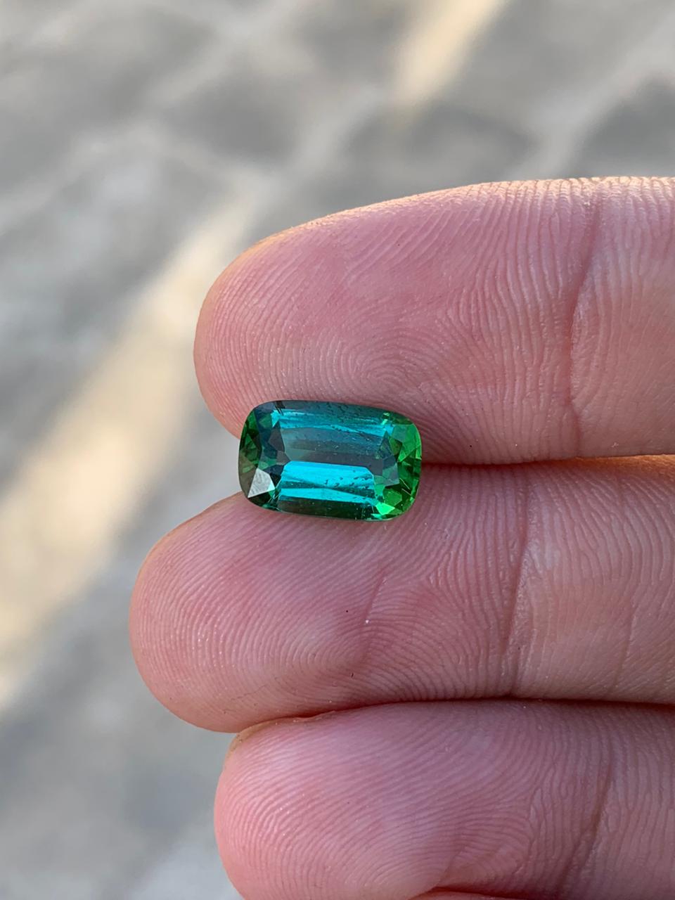 1 - 3.54ct Bicolour Lagoon Green Tourmaline